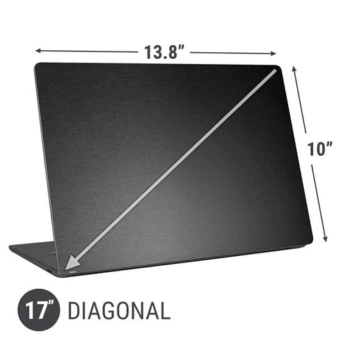 Specialty Vinyl Black Brushed Steel Texture Universal Laptop 17in (13.8 x 10in) Skin
