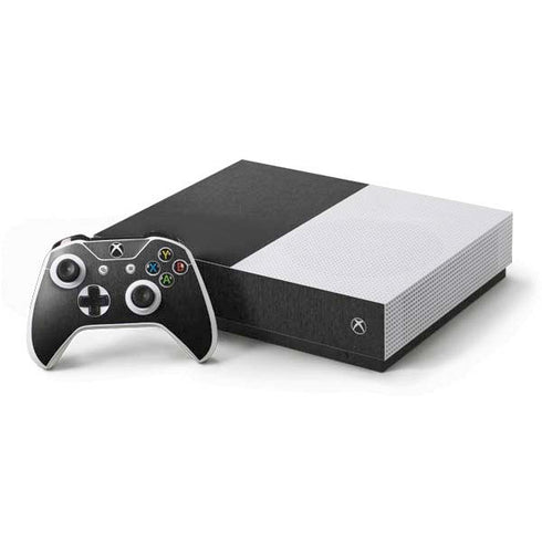 Specialty Vinyl Black Brushed Steel Texture Xbox One S All-Digital Edition Bundle Skin