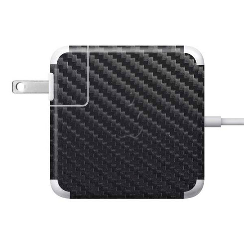Black Carbon Fiber Specialty Texture Material 85W Power Adapter (15 and 17 inch MacBook Pro Charger) Skin