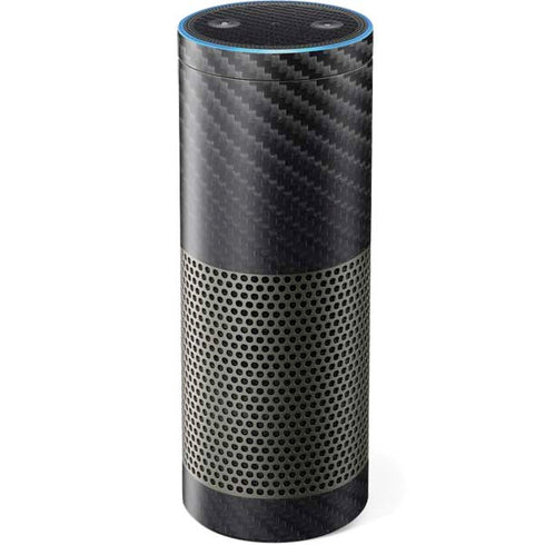 Black Carbon Fiber Specialty Texture Material Amazon Echo Skin