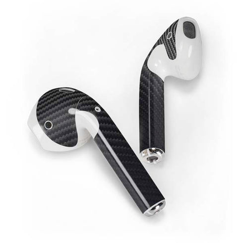 Black Carbon Fiber Specialty Texture Material Apple AirPods 2 Skin
