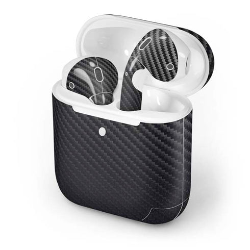 Black Carbon Fiber Specialty Texture Material Apple AirPods 2 Skin