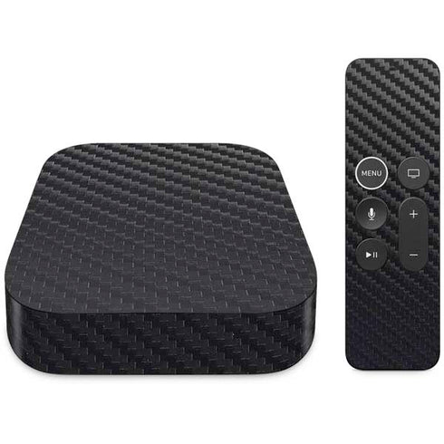 Black Carbon Fiber Specialty Texture Material Apple TV Skin