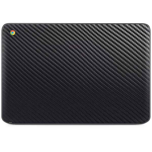 Black Carbon Fiber Specialty Texture Material HP Chromebook Skin