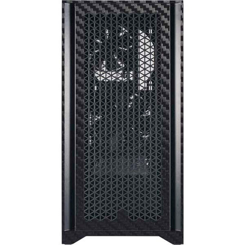 Black Carbon Fiber Specialty Texture Material Corsair 4000D Tempered Glass Mid-Tower ATX Case Skin