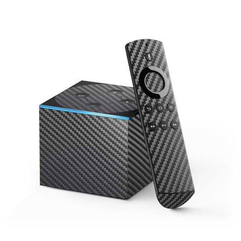 Black Carbon Fiber Specialty Texture Material Fire TV Cube Skin