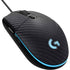 Black Carbon Fiber Specialty Texture Material G203 Prodigy RGB Wired Gaming Mouse Skin