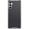 Black Carbon Fiber Specialty Texture Material Galaxy A14 5G Clear Case