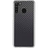 Black Carbon Fiber Specialty Texture Material Galaxy A21 Clear Case