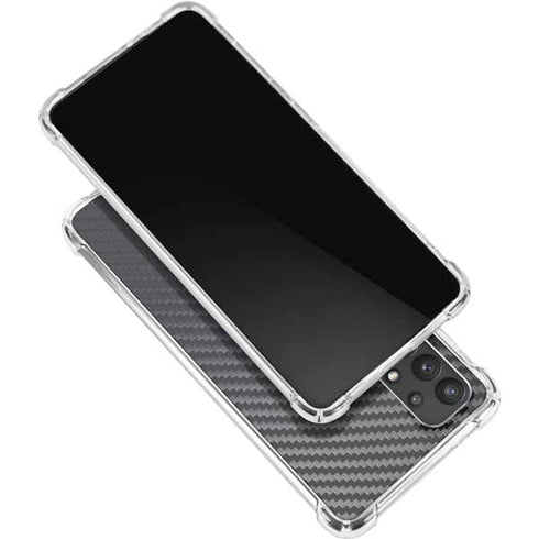 Black Carbon Fiber Specialty Texture Material Galaxy A32 5G Clear Case
