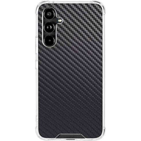Black Carbon Fiber Specialty Texture Material Galaxy A54 5G Clear Case