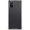 Black Carbon Fiber Specialty Texture Material Galaxy A71 5G Clear Case