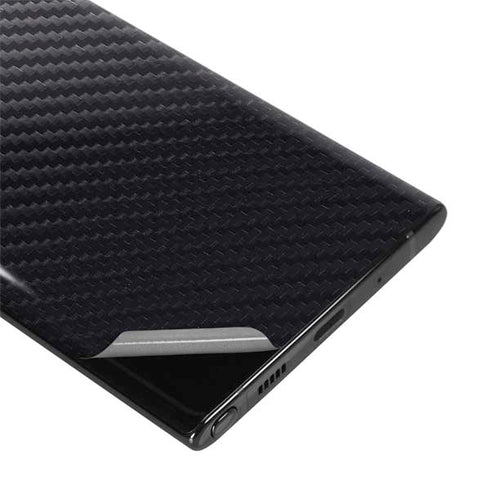 Black Carbon Fiber Specialty Texture Material Galaxy Note 10 Plus Skin