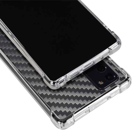 Black Carbon Fiber Specialty Texture Material Galaxy Note20 5G Clear Case