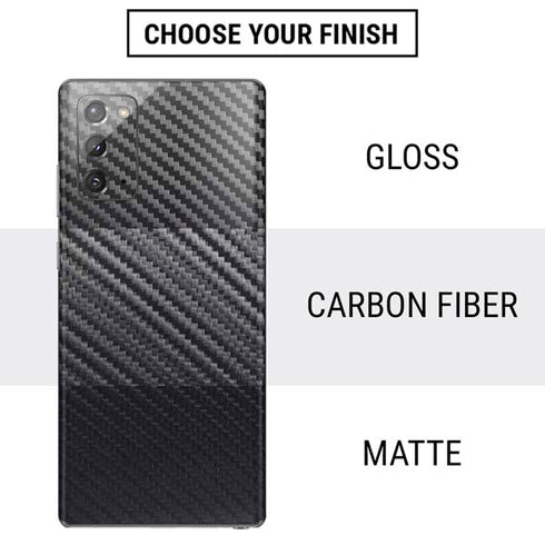 Black Carbon Fiber Specialty Texture Material Galaxy Note20 5G Skin