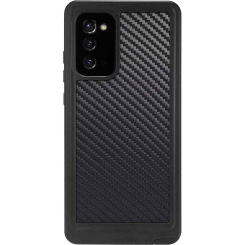 Black Carbon Fiber Specialty Texture Material Galaxy Note20 5G Waterproof Case