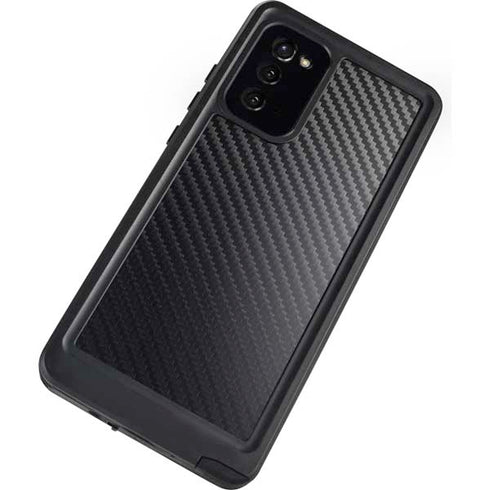 Black Carbon Fiber Specialty Texture Material Galaxy Note20 5G Waterproof Case