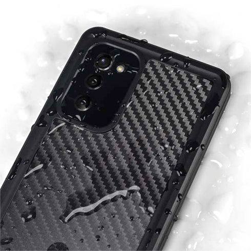 Black Carbon Fiber Specialty Texture Material Galaxy Note20 5G Waterproof Case