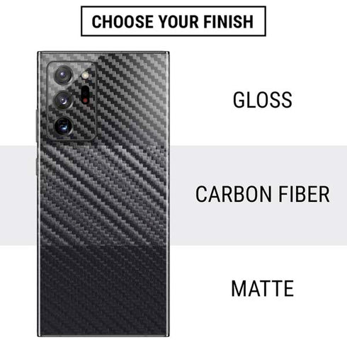 Black Carbon Fiber Specialty Texture Material Galaxy Note20 Ultra 5G Skin