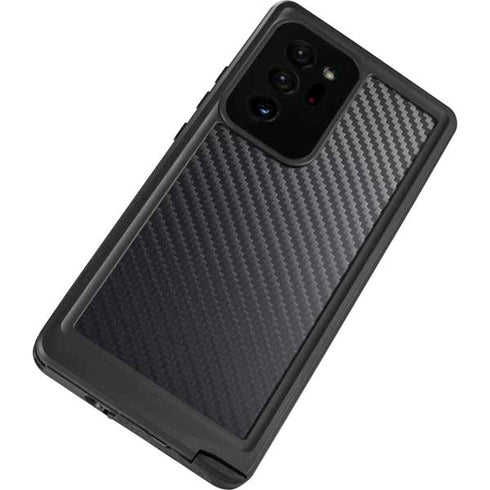 Black Carbon Fiber Specialty Texture Material Galaxy Note20 Ultra 5G Waterproof Case