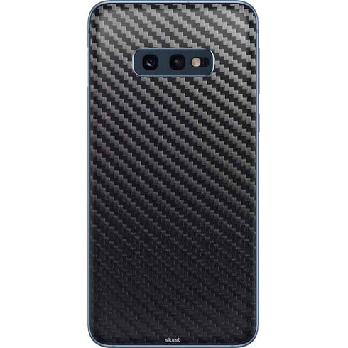 Black Carbon Fiber Specialty Texture Material Galaxy S10e Skin