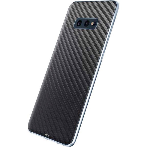Black Carbon Fiber Specialty Texture Material Galaxy S10e Skin