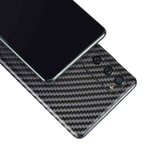 Black Carbon Fiber Specialty Texture Material Galaxy S20 Fan Edition Skin