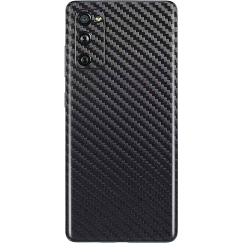 Black Carbon Fiber Specialty Texture Material Galaxy S20 Fan Edition Skin