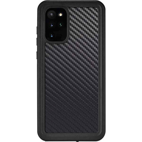 Black Carbon Fiber Specialty Texture Material Galaxy S20 Plus Waterproof Case