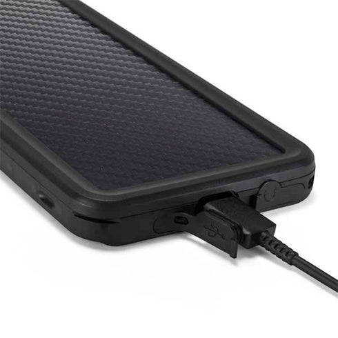 Black Carbon Fiber Specialty Texture Material Galaxy S20 Plus Waterproof Case