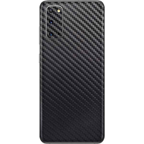 Black Carbon Fiber Specialty Texture Material Galaxy S20 Skin
