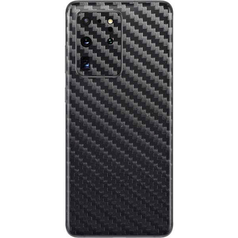 Black Carbon Fiber Specialty Texture Material Galaxy S20 Ultra 5G Skin