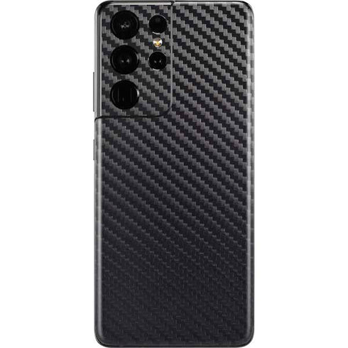 Black Carbon Fiber Specialty Texture Material Galaxy S21 Ultra 5G Skin