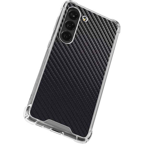 Black Carbon Fiber Specialty Texture Material Galaxy S23 Clear Case