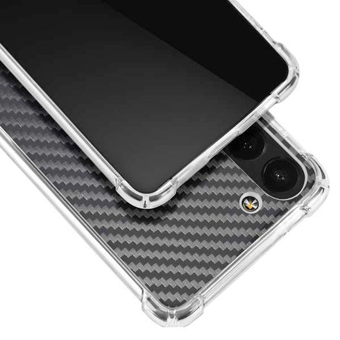 Black Carbon Fiber Specialty Texture Material Galaxy S23 Plus Clear Case