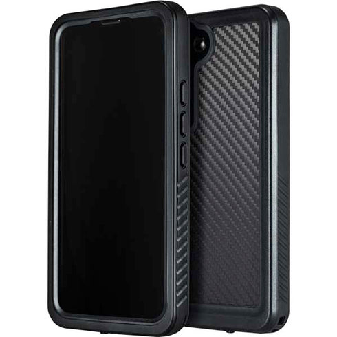 Black Carbon Fiber Specialty Texture Material Galaxy S23 Plus Waterproof Case