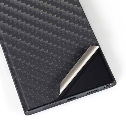 Black Carbon Fiber Specialty Texture Material Galaxy S23 Ultra Skin