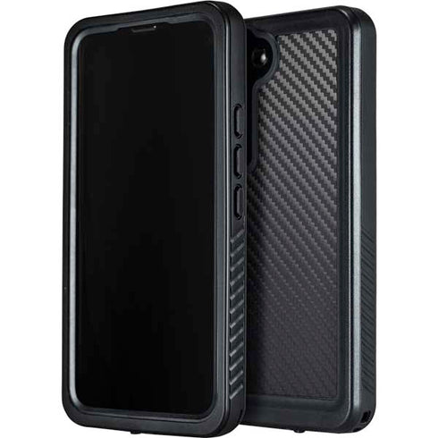 Black Carbon Fiber Specialty Texture Material Galaxy S23 Waterproof Case