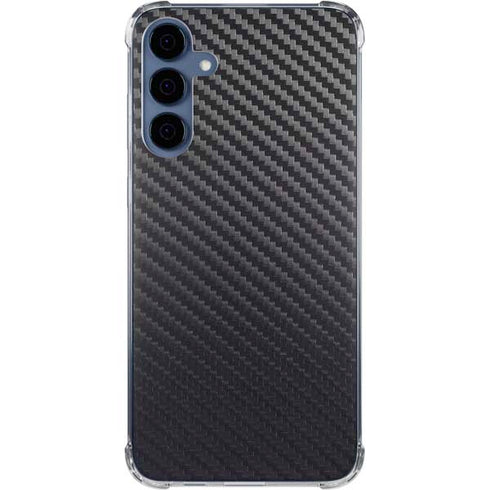 Black Carbon Fiber Specialty Texture Material Galaxy S24 Clear Case