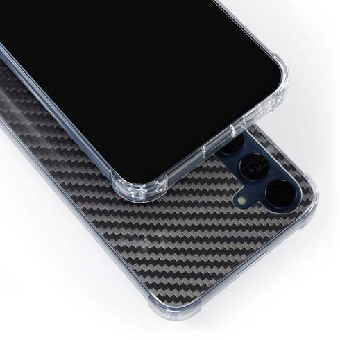 Black Carbon Fiber Specialty Texture Material Galaxy S24 Clear Case