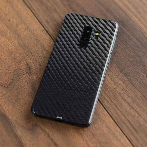 Black Carbon Fiber Specialty Texture Material Galaxy S9 Plus Skin