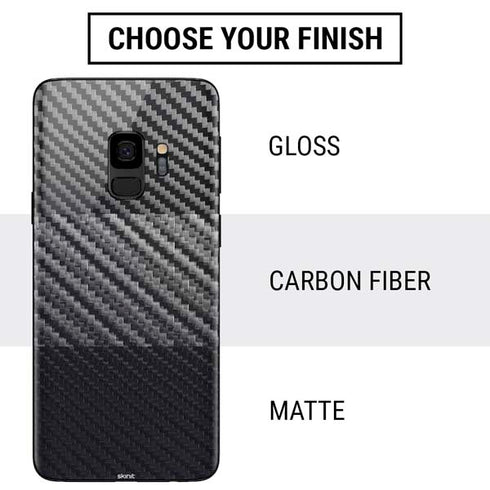 Black Carbon Fiber Specialty Texture Material Galaxy S9 Skin