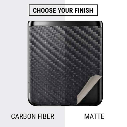 Black Carbon Fiber Specialty Texture Material Galaxy Z Flip Skin