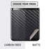 Black Carbon Fiber Specialty Texture Material Galaxy Z Flip Skin