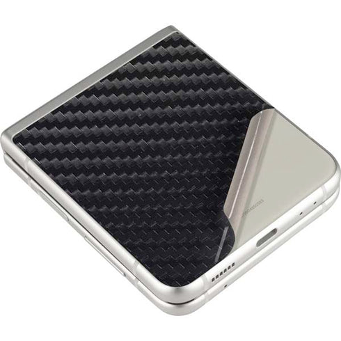 Black Carbon Fiber Specialty Texture Material Galaxy Z Flip3 5G Skin