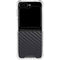 Black Carbon Fiber Specialty Texture Material Galaxy Z Flip5 5G Clear Case