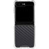 Black Carbon Fiber Specialty Texture Material Galaxy Z Flip5 5G Clear Case