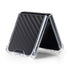 Black Carbon Fiber Specialty Texture Material Galaxy Z Flip5 5G Clear Case