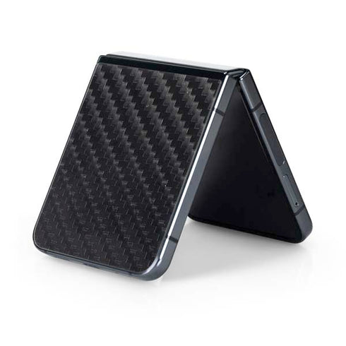 Black Carbon Fiber Specialty Texture Material Galaxy Z Flip5 5G Skin