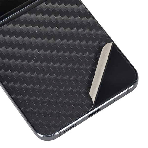 Black Carbon Fiber Specialty Texture Material Galaxy Z Flip5 5G Skin